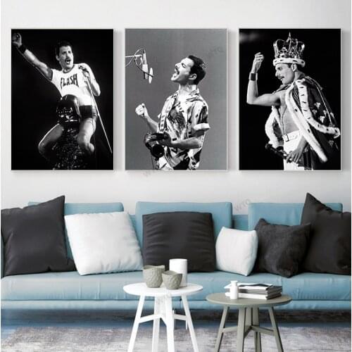 WTQ Canvas Painting Freddie Mercury Bohemian Rock Music Star Posters Prints Wall Decor Wall Art Picture Room Decor Home Decor