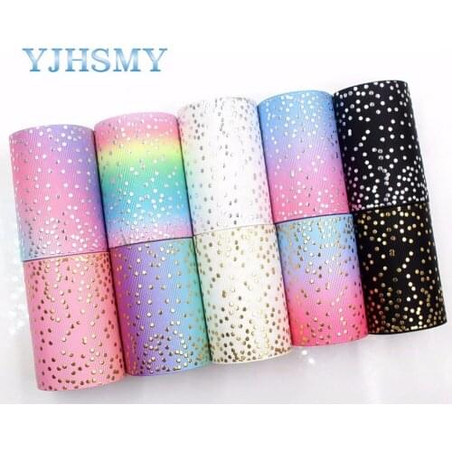 YJHSMY,G-18815-962,75 mm,10 yards,Bronzing Hot silver grosgrain ribbons,DIY Hair accessories wedding gift wrap Material