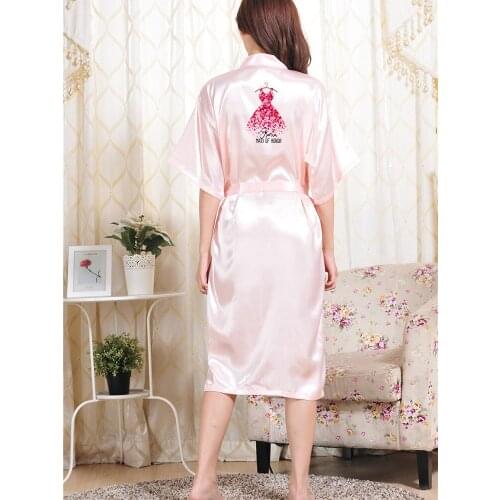 Mid-Calf bride robes bridesmaid robes team bride robes bride squad robes Dressing Gown For Women