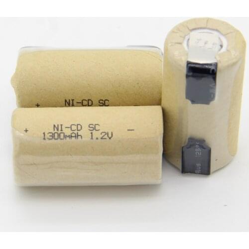 Real capacity SUB C battery SC batteries nicd akkus rechargeable for power tools 1.2V 1300mah EUROPE free shipping