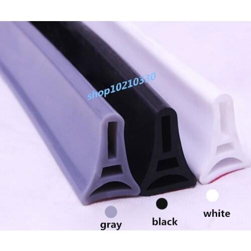 Bathroom Water Stopper Strips Flexible Self-adhesive Silicone Waterproof Strips Dry and wet separation Shower Water Dam Barrier