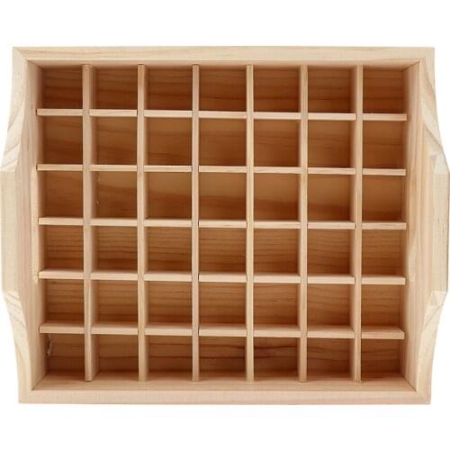 Pine Wood Essential Oil Wooden Box Storage Case With Handle Large Organizer Best For Keeping Your Oils for Salon Home