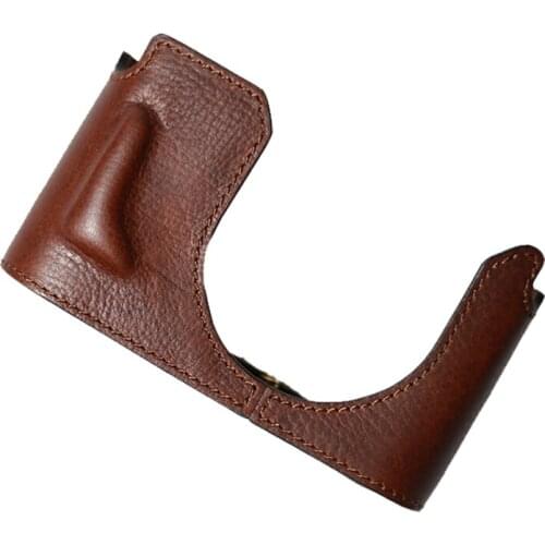 Leica Leica Q2 Camera Case Camera Bag Typ116 Leather Cover Laica Protect Her Genuine Leather Half Set Black