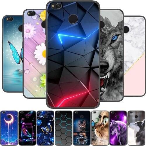 For Xiaomi Redmi 4X Case Cover Silicon Cute Wolf flower Cover For Xiaomi Redmi 4X Pro Case Cover For Redmi 4X 4 x Phone case