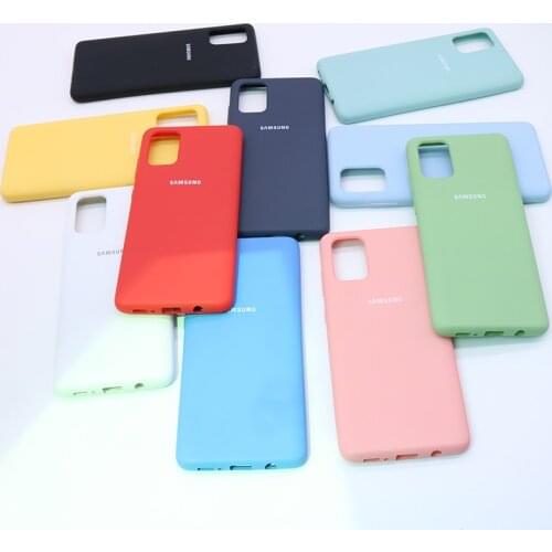For Original Samsung Galaxy A71 A51Case Bottom Closed Silky Silicone Cover Soft-Touch Full Protective Galaxy M30 A70S A50