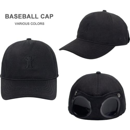 Europe And America Black Glasses 2019 Baseball Cap Men And Women Breathable Sunscreen Sunglasses Cap Hat Tide