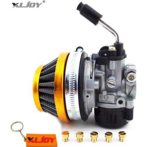 Racing Carburetor Carb Gold 58mm Air Filter Jets For 49cc 50cc 60cc 66cc 80cc 2 Stroke Engine Gas Motorized Bicycle Push Bike