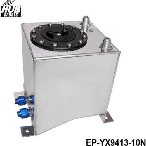 Hunsports - Universal Car Auto Fuel Surge Tank Container 10 Litre Swirl Pot System Alloy HU-YX9413-10N