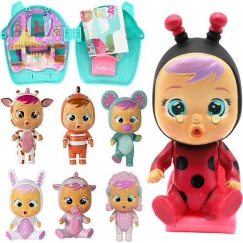 13cm Blind Box Weeping Baby Crying Baby Cartoon Doll Kawaii Music Toy Reborn Baby Surprise Doll Birthday Present