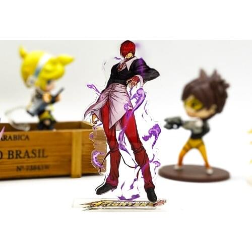 Love Thank You The King Of Fighters Iori Yagami acrylic stand figure model plate holder cake topper anime toy
