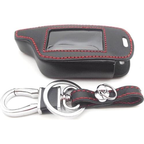 New B9 Leather Key Case for Starline B9 B91 B6 B61 A91 A61 V7 C9 LCD Way Car Remote 2 Way Alarm