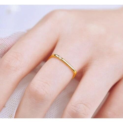 Hot Sell Classic Design Square Ring Inlaid A Zircon Top Quality Stainless Steel Woman Love Rings Gift Brand Wedding Jewelry