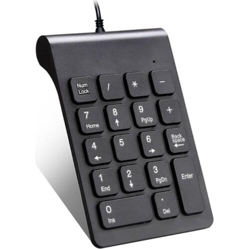 Mini Digital 18-key Numeric Keypad Numpad Number Pad Keyboard for Accounting Teller Laptop Tablets