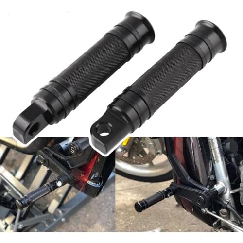 JQ Motorcycle Universal Black Foot Peg Foot Rests Foot Pegs Pedals For Sportster 883 1200 XL Touring Softail Dyna Low Rider