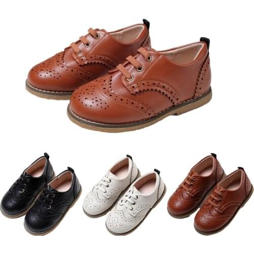 2020 New Children Leather Shoes Little Girl British Style Low-top Leather Shoes Kids School Style Fashion Shoes