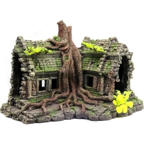 New Resin Imitation House Ruins Aquarium Ornament Fish Tank Decoration Aquarium Accessories Aquarium Decor