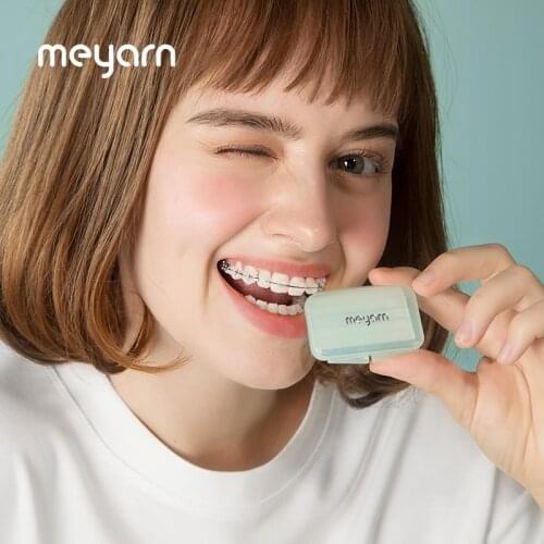 MEYARN Orthodontic Protective Wax Dental Wax For Braces Gum Good Grade Natural Wax Compact And Durable 75 Uses/Box
