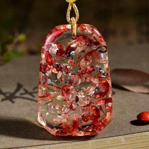 Natural Baltic Floral Amber Necklace Pendant Men Women Fashion Charms Jewellery Genuine Flower Amber Amulet Gifts For Ladies