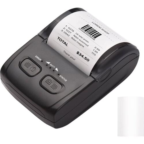 Portable Wireless Thermal Printer Receipt Printer 58mm Paper for Supermarket Retail Store Restaurant Small Business POS-200