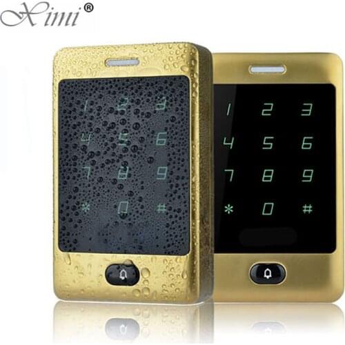 125KHZ RFID Card Door Access Control Panel Touch Waterproof Keypad 8000 User Access Control System Card Reader Access Controller