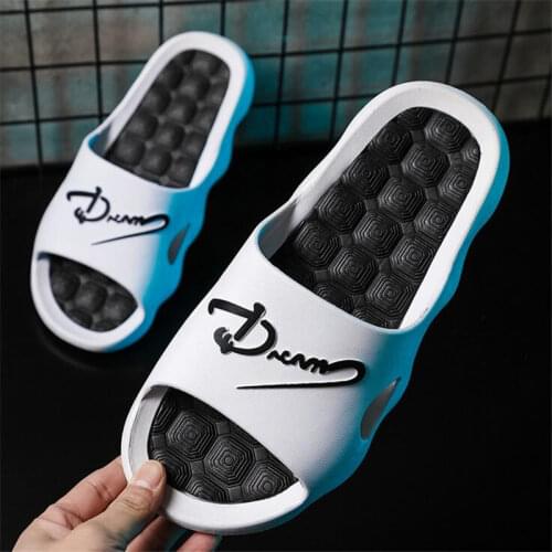Men Women Summer Slippers Fashion Creative Thick-Soled Beach Shoes Couple Simple Sandals Female Male Home Floor Indoor Slides