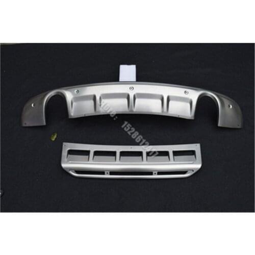 For Audi Q5 2013-2017 Car styling Stainless steel front and rear Bumper Protector Skid Plate cover Protective guard trim
