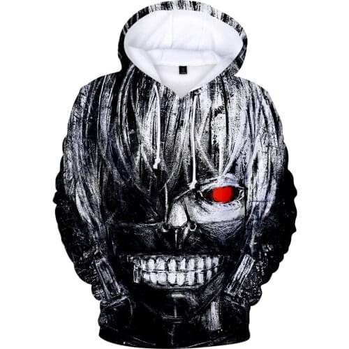 Tokyo Ghoul 3d Hoodie Sweatshirt 2019 Fashion Funny Anime Hoodies Sweatshirts 3d Tokyo Ghoul harajuku Hip Hop Men Women Clothing