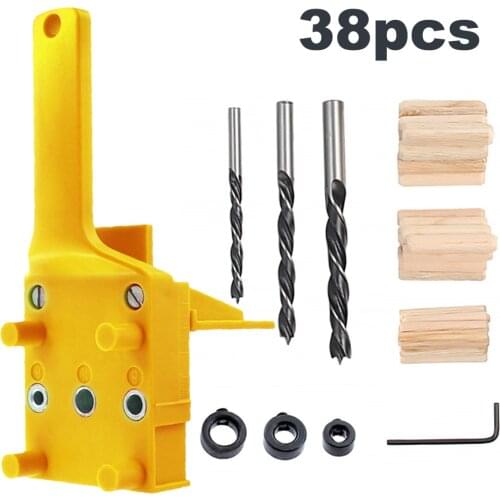 Doweling Jig Self-centering 6/8/10mm ABS Plastic Pocket Hole Jig For Woodworking Drill Guide Wood Dowel Carpentry Tools