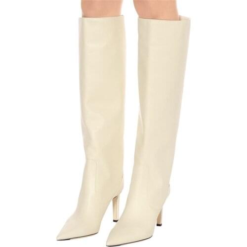 Sgesvier Big size 34-45 New brand women boots pointed toe stiletto high heels boots sexy knee high boots women nightclub shoes