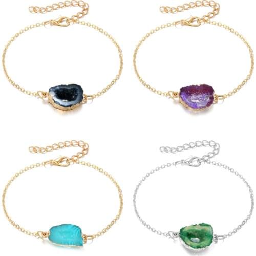 BELLAHYDIARY Korean Irregular Hollow Resin Bracelets Wedding Adjustable Chain Bracelet For Women Jewelry Bangles Bileklik 2019