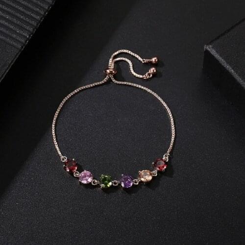 Bettyue New Fashion Statement Different Geometry Shape Zirconia Stones Female Colorful Adjustable Nobler Bracelet First Choice