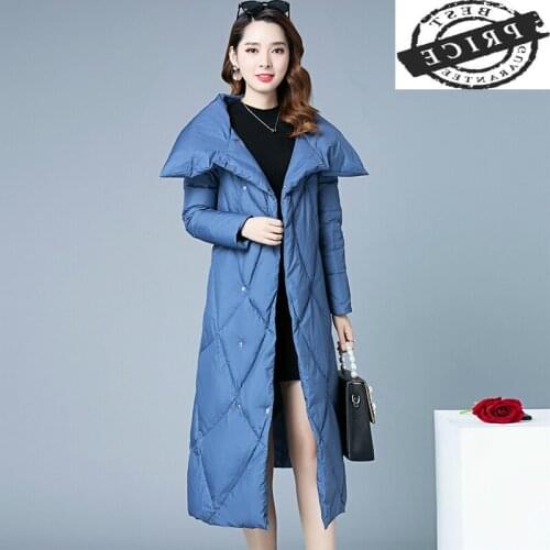 Winter Down Jacket Women 20% Duck Down Coats Female Korean Fashion Long Down Parka Jackets Thick Warm Clothes LWL133a