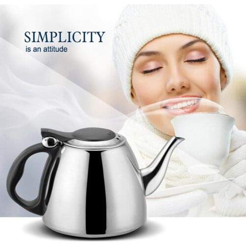 1.2L Stainless Steel Water Kettle Handheld Flat Bottom Water Kettle Induction Cooker Heating Boiling Tea Pot Kitchen Supplies