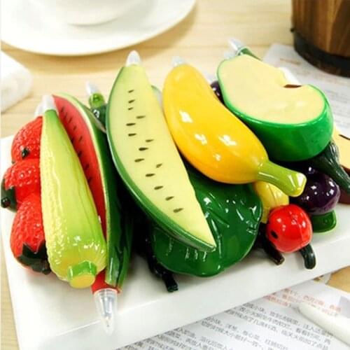 10pcs/set Korean vegetable ballpoint pen with magnet office school students supplies creative gift free shipping