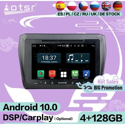 128G Carplay Multimedia Stereo Android For Suzuki Swift 2017 2018 2019 GPS Navigation Video Auto Audio Radio Receiver Head Unit