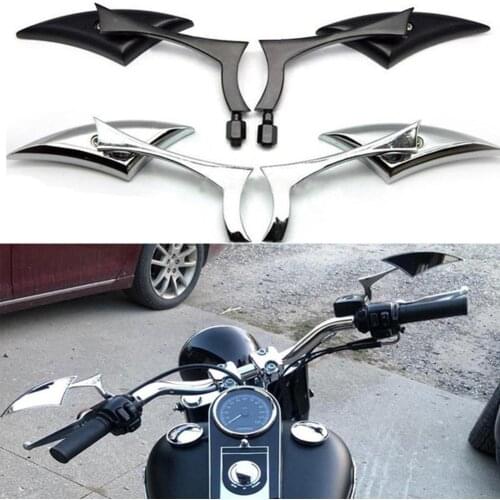 2Pcs 8/10mm Universal Aluminum Alloy Motorcycle Bar End Side Rearview Mirrors