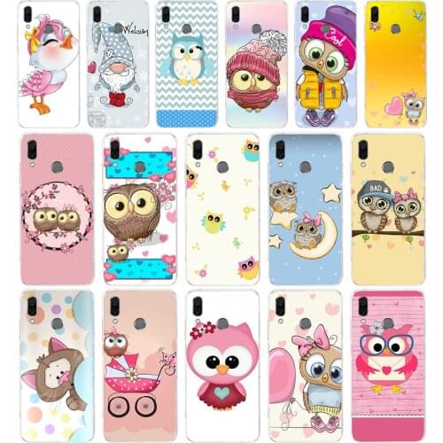 46AA Luxury fashion cute starry owl Soft TPU Case Cover For Huawei Honor 8 8S 8X 8 Lite 9 9 Lite