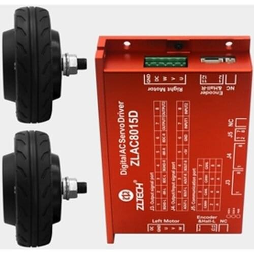 5 inch Built-in Encoder Robot Hub Servo Motor ZLLG50ASM200 Servo Driver Sleeve ZLLG50ASM200+ZLAC706-RC