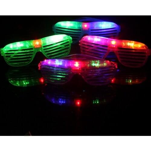 576pcs/lot Halloween Prop Glow Sunglass Shutter Shades LED Light Glass Free Size For Party Club Festival Wear