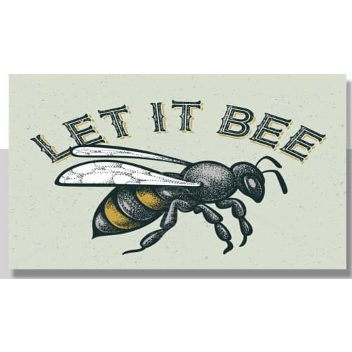 LET IT BEE LARGE METAL TIN SIGN POSTER PLAQUE VINTAGE STYLE