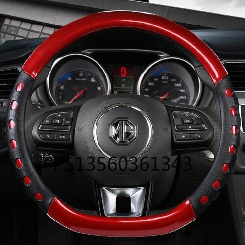 Suitable for mg3 mg6 ZS GS artificial leather steering wheel cover car cute grip cover