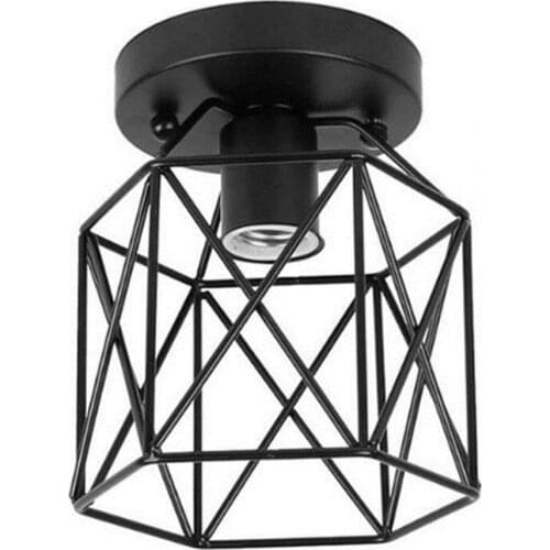 E27 Industrial Retro Vintage Metal Cage Aisle Lamp Decoration Wrought Iron Ceiling Lamp Cafe Bar Chandelier Home Decoration