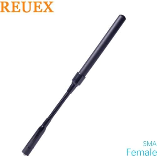 REVEX RHD-771D Gooseneck 144/430MHz SMA-Female Tactical Antenna For Two Way Radio Walkie Talkie BaoFeng Kenwood Wouxun UV-5R
