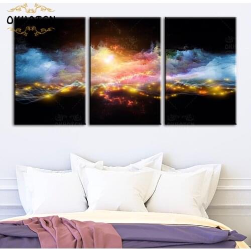 Modular Abstract Canvas Painting Modern Home Decoration Wall Art Printed Picture Lightning Clouds Poster Living Room Home Decor