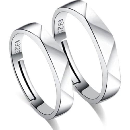 Korean fashion strip Lingge lovers ring