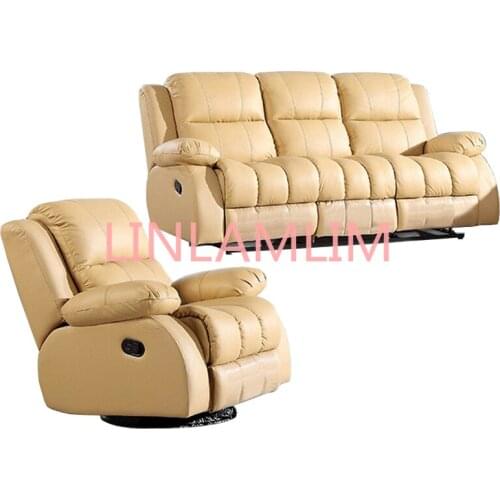 Living Room Sofa set corner sofa recliner manual couch genuine leather sectional sofas muebles de sala moveis para casa 1+3 seat
