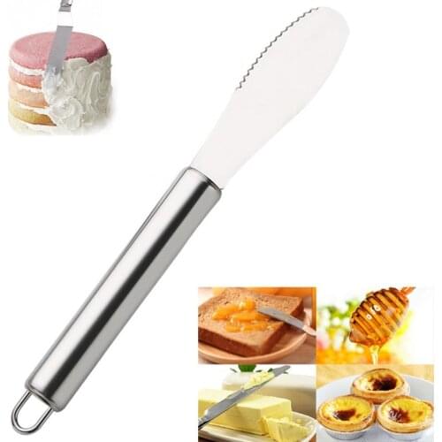 Spatula Stainless Steel Spreader Butter Sandwich Sawtooth Wide Blade