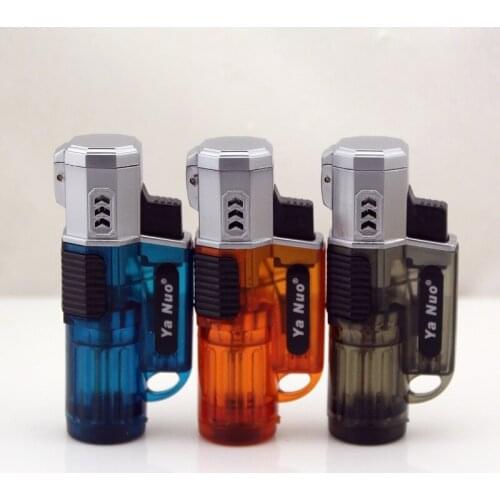 Refillable Inflatable Lighter Single Straight Hexagonal Creative Ceramic Processing Special Small Spray Gun Small Welding Torch