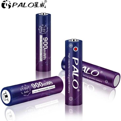 PALO Original Constant Voltage 1.5V Li-ion AAA Battery 900mWh 1.5V AAA Rechargeable 3A Li ion Lithium Battery for Toys Mp4