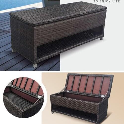 Outdoor rattan storage cabinet sundries cabinet balcony shoe cabinet outdoor rattan garden tool storage cabinet